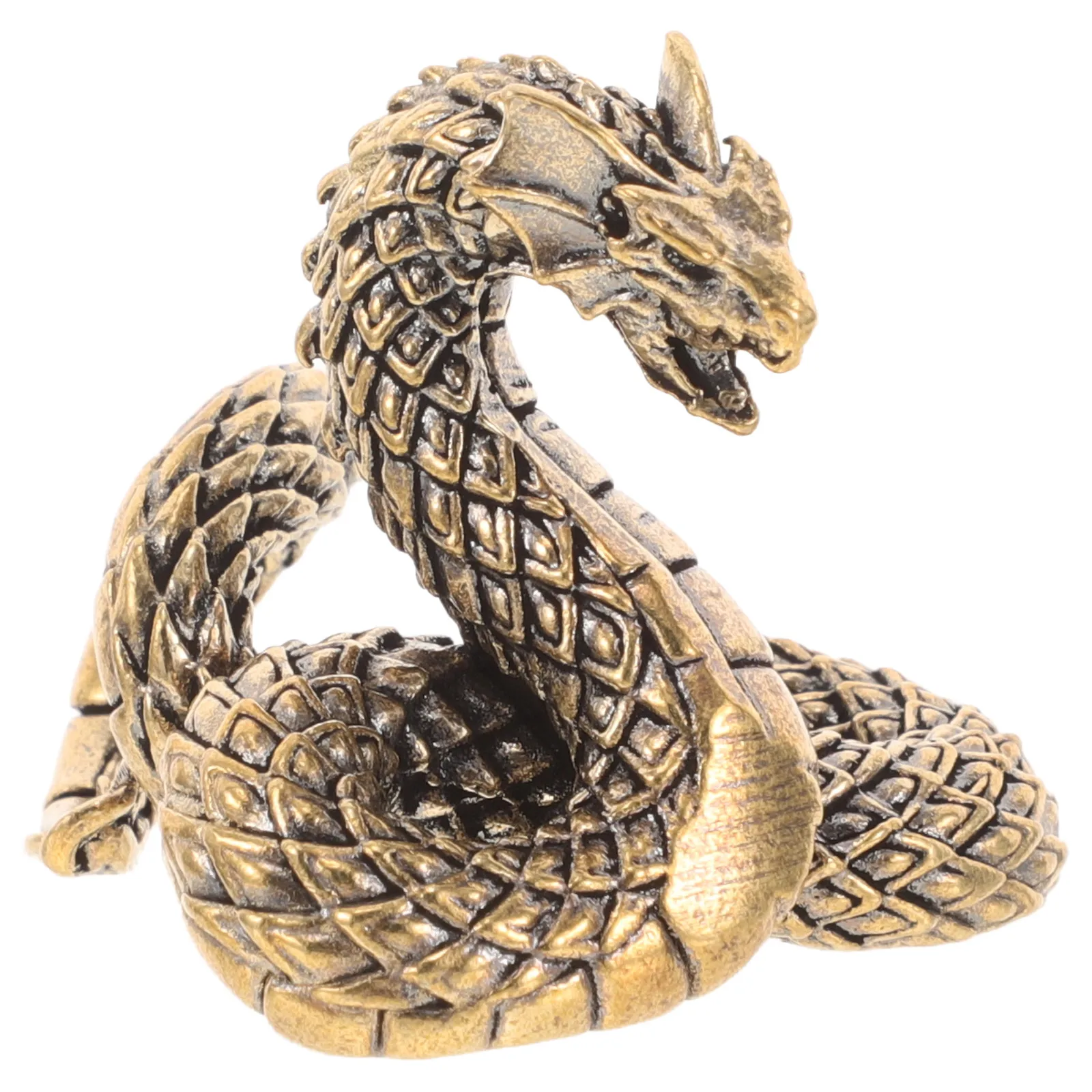 

Brass Snake 2025 Chinese Zodiac Desktop Ornament Vintage Metal Sculpture Home Office Decor Miniature Snake