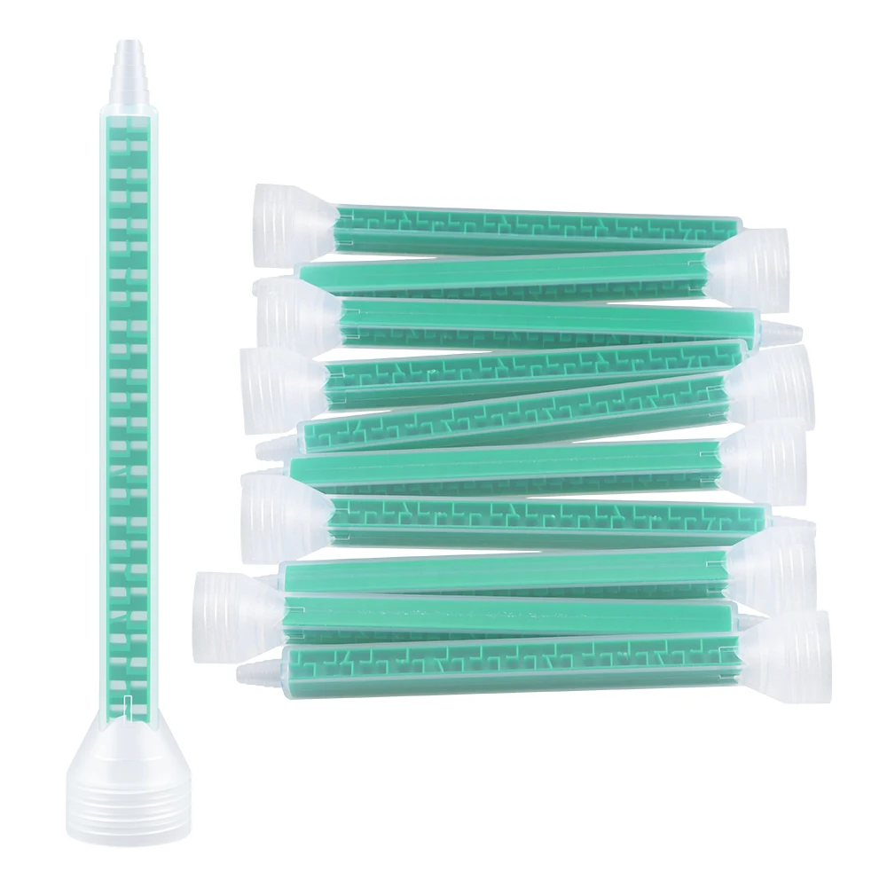 10/20/30/Pcs Square Static Mixing Nozzle Epoxy Mixing Nozzle FMQ08-24 Mixing Tube for AB Glue Gun Manual Applicator