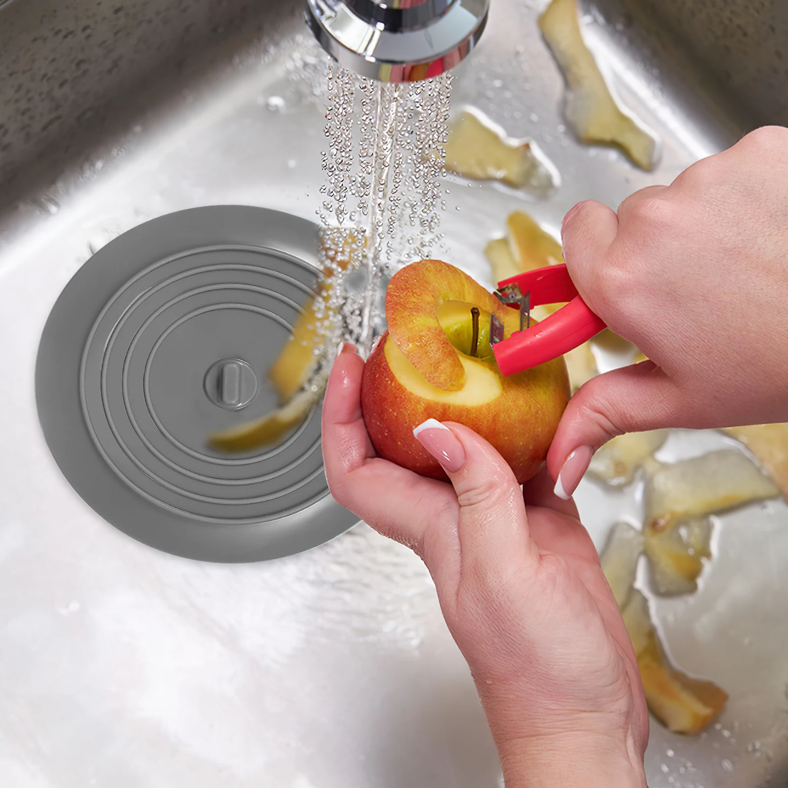 

4Pcs Kitchen Sink Strainers Silicone Stoppers Odor Blocker Bathroom Drain Hair Catchers Bathtub Plug Hair Catchers