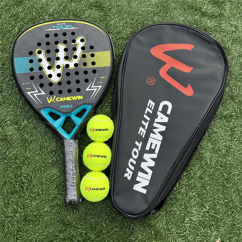 2023 Camewin Padel Racket Beach Tennis 18k Carbon Fiber Raquet Cricket Bat Cover Dropshot Tennis Padel Man Bag Shovel