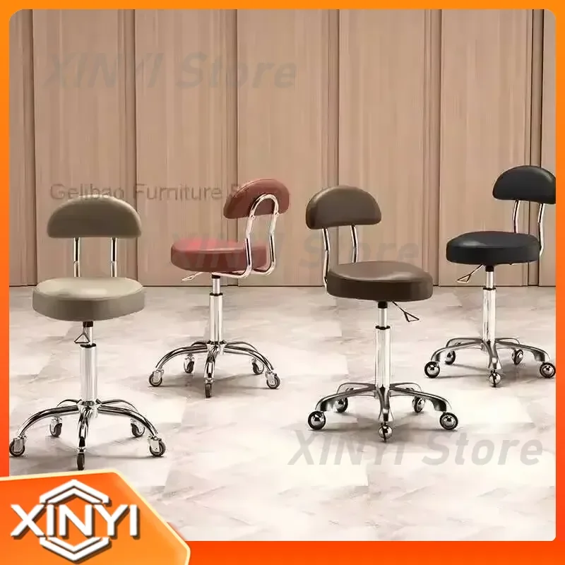 Professional Leather Barber Chair for Salon Hair Stylist Cosmetic Stool Chaise Cadeira De Barbeiro Furniture