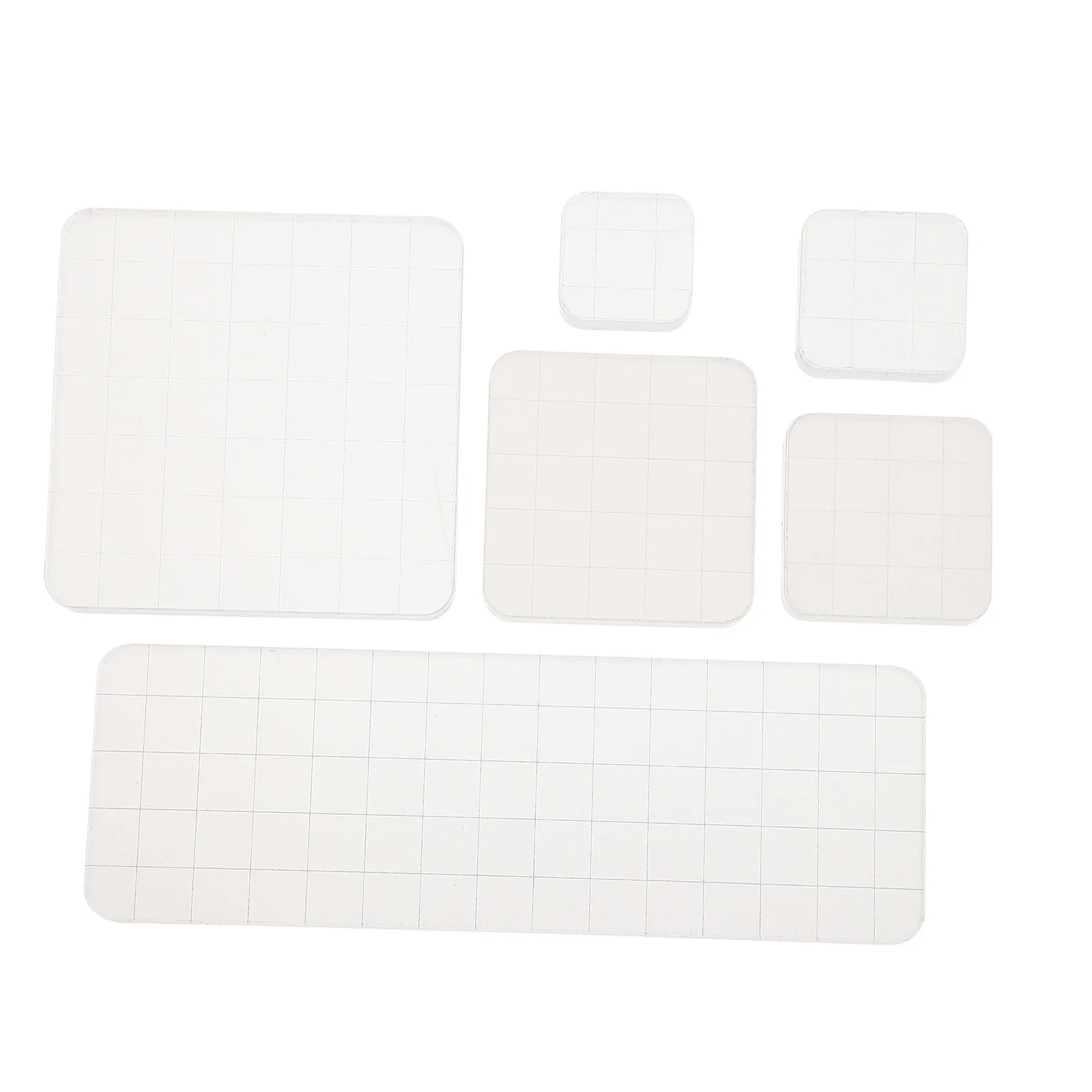 

6pcs Crafting Accessories Block Stamping Blocks Acrylic Household Stamp Transparent DIY Stamp Block Projects Kids