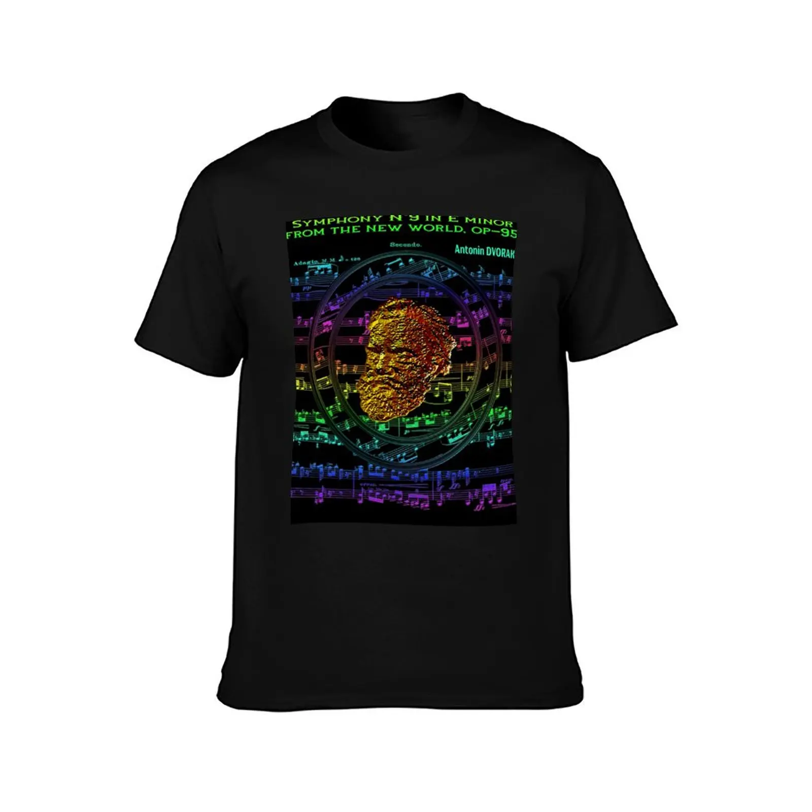 SYMPHONY N°9 IN E MINOR FROM THE NEW WORLD SYMPHONY BY ANTONIN DVORAK - ABSTRACT PORTRAIT MUSICIAN COMPOSER SYMPHONY CON T-Shirt