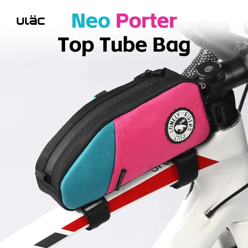 

ULAC Bicycle Frame Bag MTB Bike Top Tube Bag High Quality Durable Fabric 1.2/1.6L Capacity Ultralight Cycling Bags Side Pocket