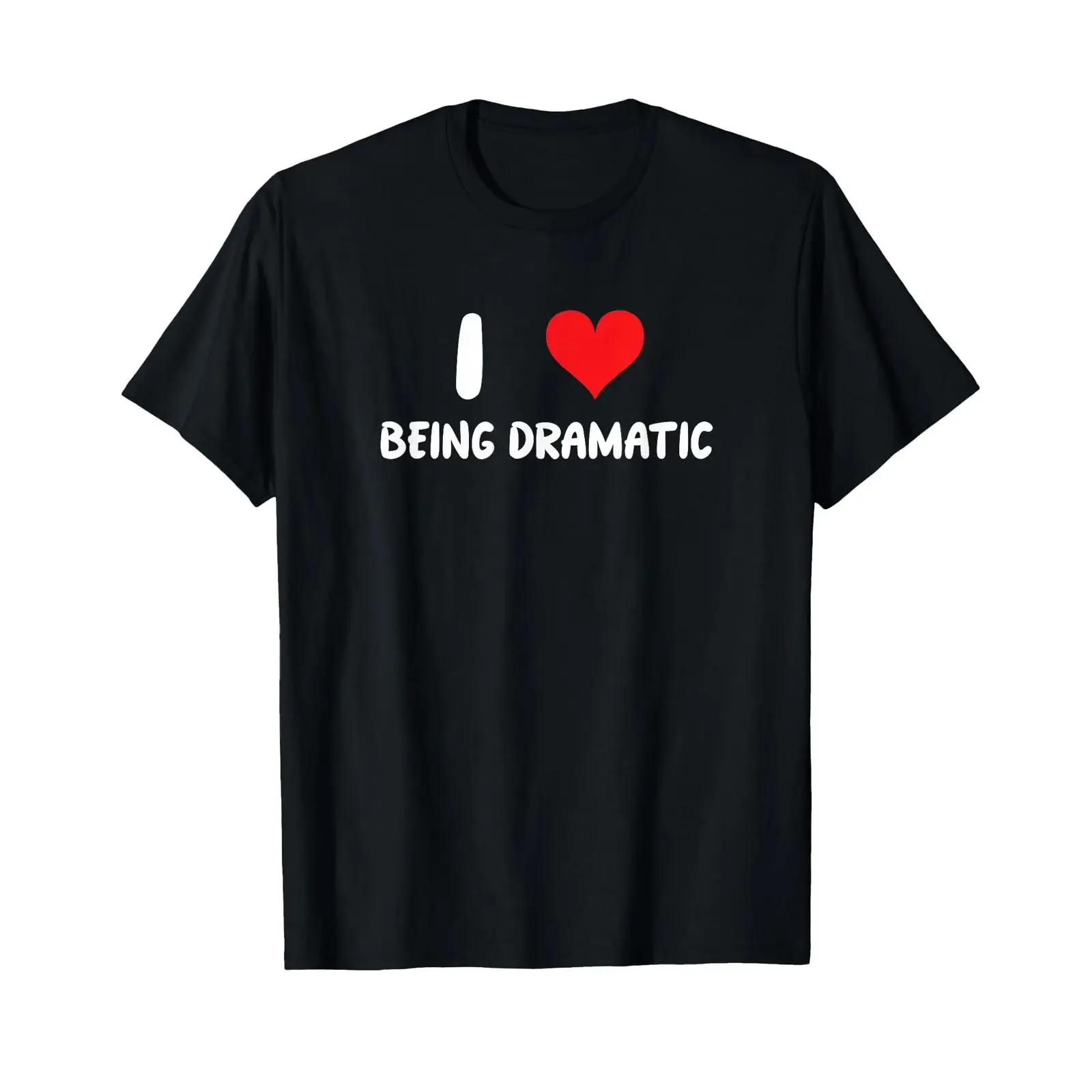 I Love Being Dramatic Heart Theatre Drama Acting Improv T Shirt black vintage Washed Casual Versatile Stylish graphic Unisex