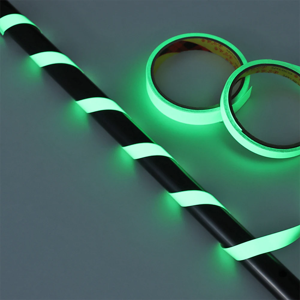 1PC Safety Tape Fishing Rod Luminous Sticker Stair Safety Reflective Fluorescent Sticker Luminous Safety Self-Adhesive Tape