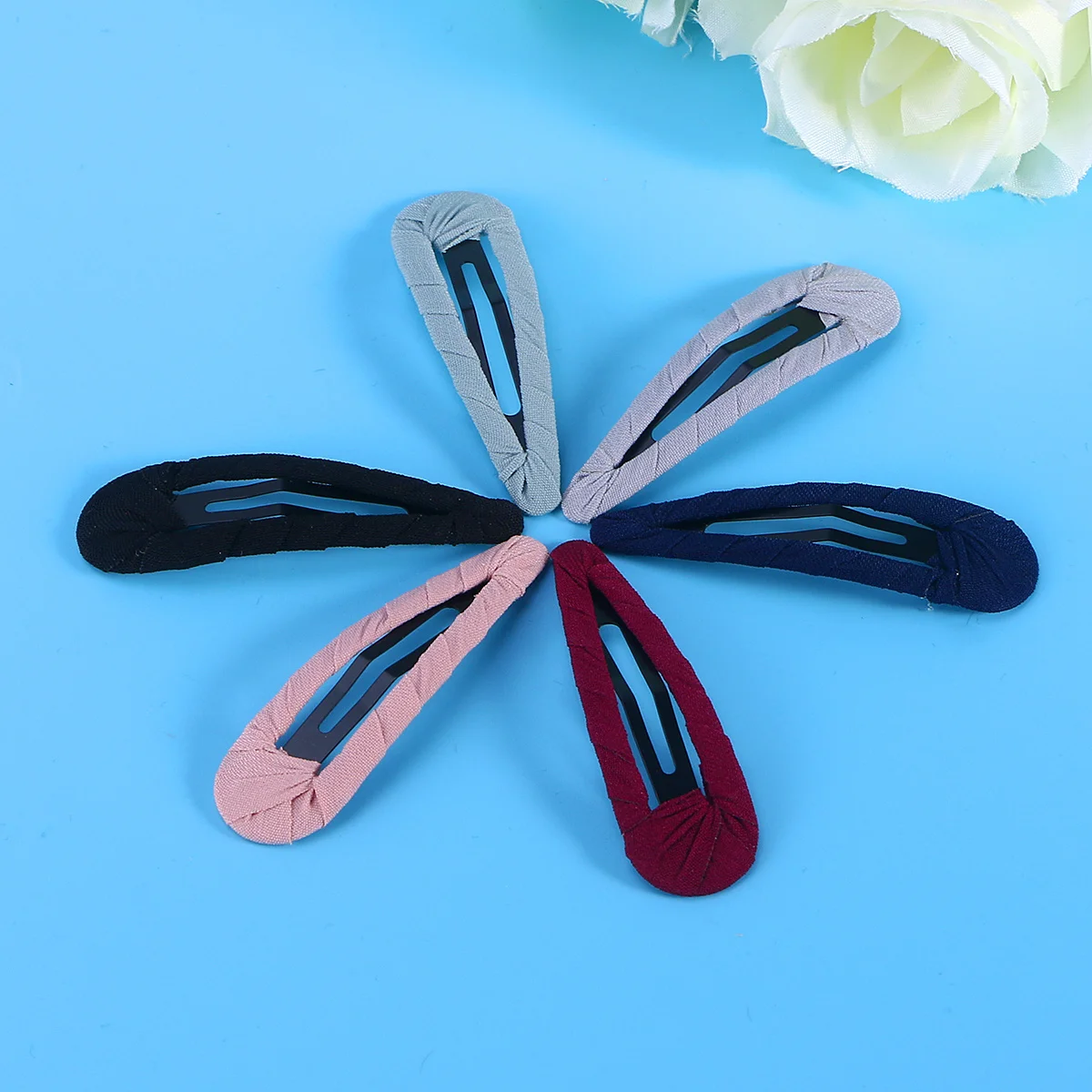 

10Pcs Mixed Color Wrapped Cloth Hairpins Handmade Metal Bobby Pins Hair Clips for Women Vintage Style Fashion Accessories Party