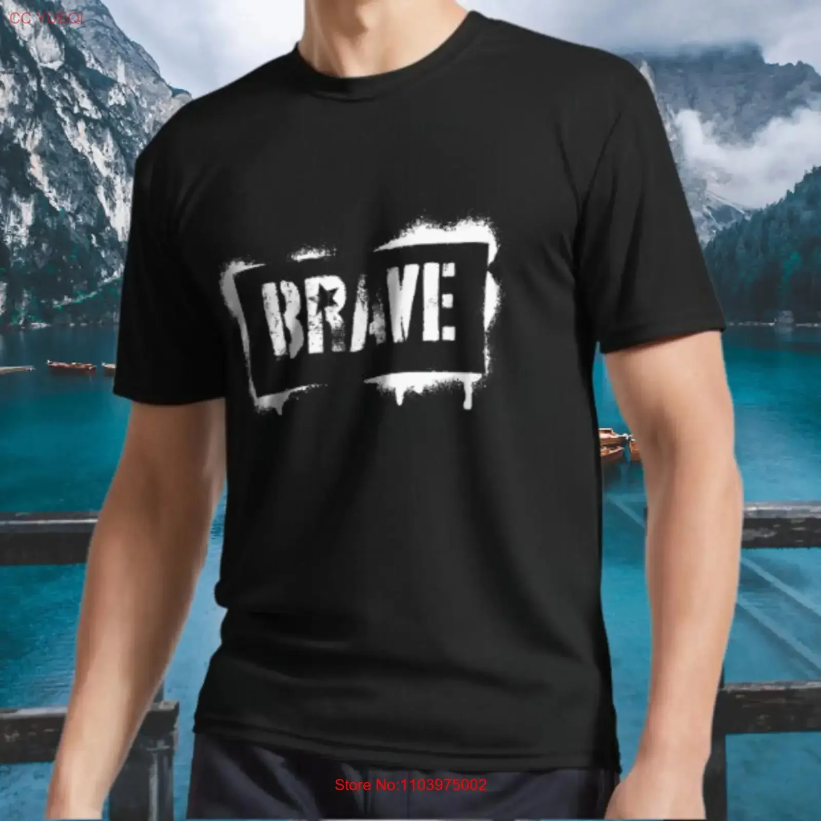 Nouveau T-shirt homme extensible avec logo Brave, style décontracté et amusant, tailles S à 5XL, vintage, délavé, confortable, polyvalent et tendance