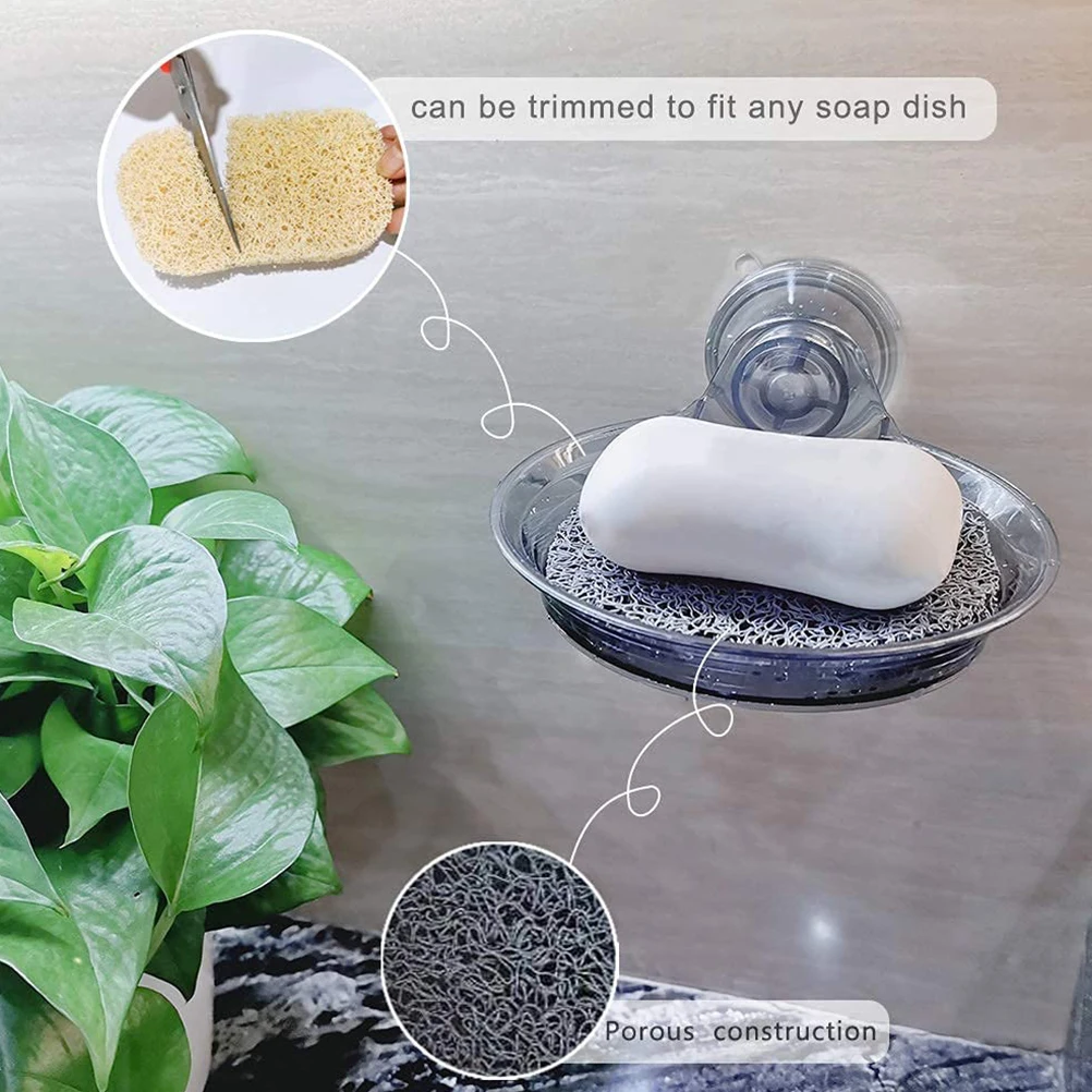 

10pcs Pvc Savers Holder Self-Draining Soap Dish Mat For Kitchen Bathroom Laundry Non-Slip Soap Rack Countertop Drain Pad