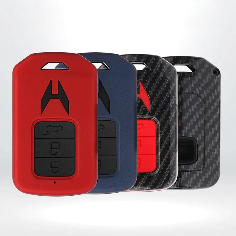 New ABS Carbon Fiber Silica Gel Car Key Case For Honda Accord Civic 10th Gen JADE VEZEL CRIDER CRV Keychain Interior Accessories