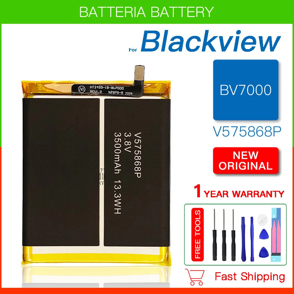 

100% Original 575868p Battery 3500MAH For Blackview BV7000 BV 7000 / BV7000 Pro Rechargeable Batteries Bateria + Free Tools