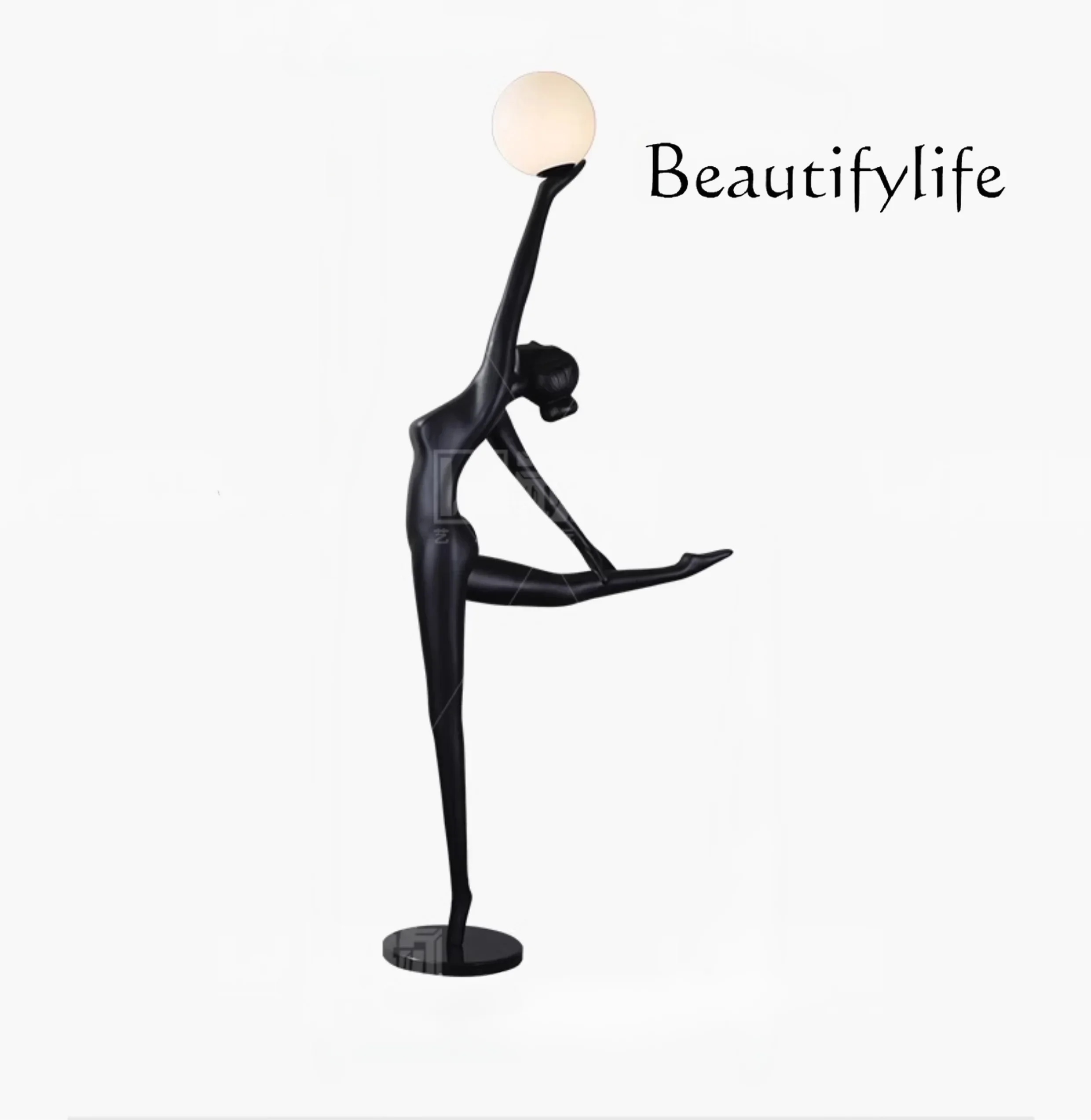 

S Sculpture Figure-Shaped Decoration Floor Lamp Artistic Gymnastics Decoration Floor Lamp