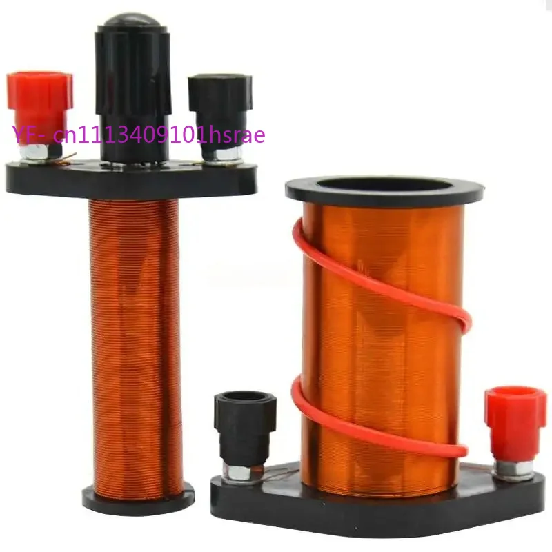 Primary & Secondary Coil Set Electromagnetism Experiment Kit Full Copper Winding for Students