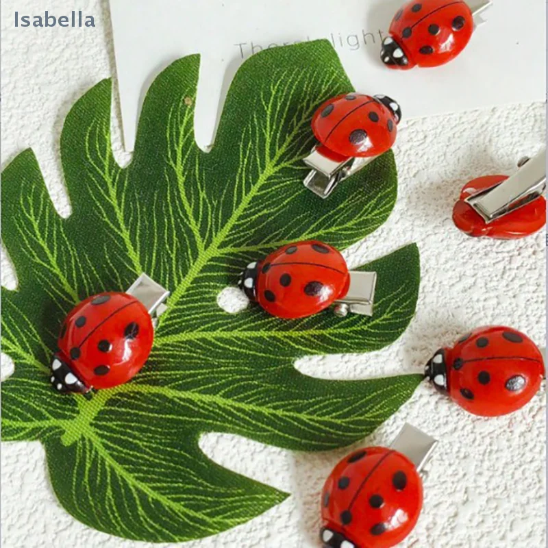 💕 مشبك شعر على شكل خنفساء واقعي على الطراز الكوري، مشابك شعر على شكل حشرة حيوانات إبداعية، مشبك جانبي لغرة الطلاب، إكسسوار شعر ممتع