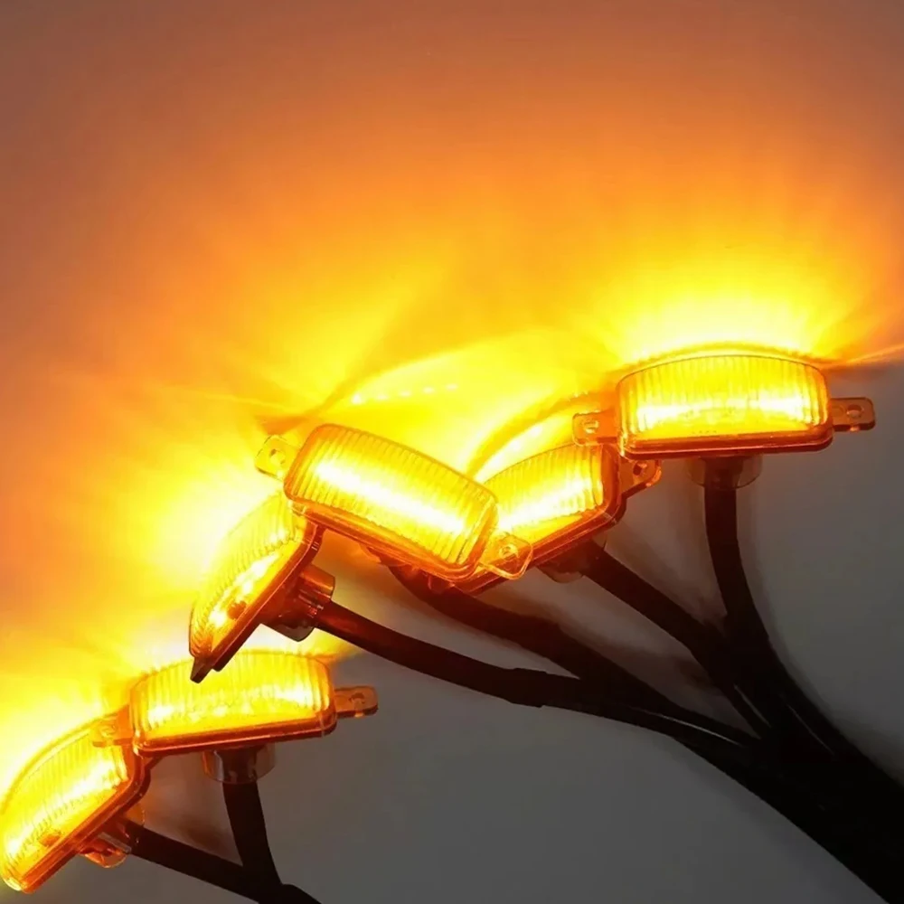 

6PCS Car Front Grilles Smoke cover Amber Light 12V For TOYOTA TACOMA TRD 2016 2017 2018 2019 Car accessories