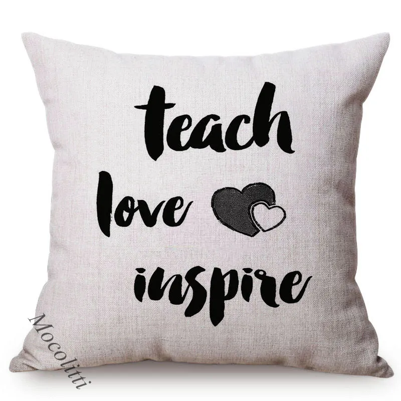 Modern Letter Simple Life Greetings Design Throw Pillow Case Dreams Love Inspiration Decorative Sofa Cushion Cover cojines