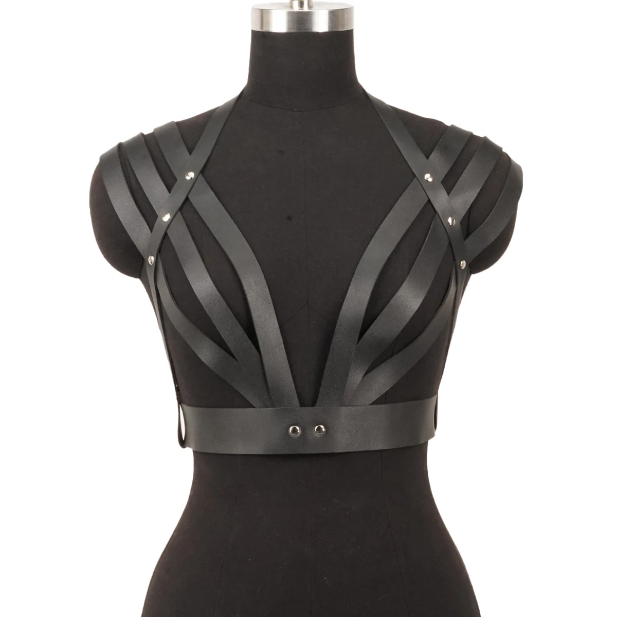 เข็มขัดแฟชั่นผู้หญิง Punk เอวถึงไหล่หนัง Harness Bondage สบายๆตกแต่งเข็มขัด Gothic เสื้อผ้าอุปกรณ์เสริม