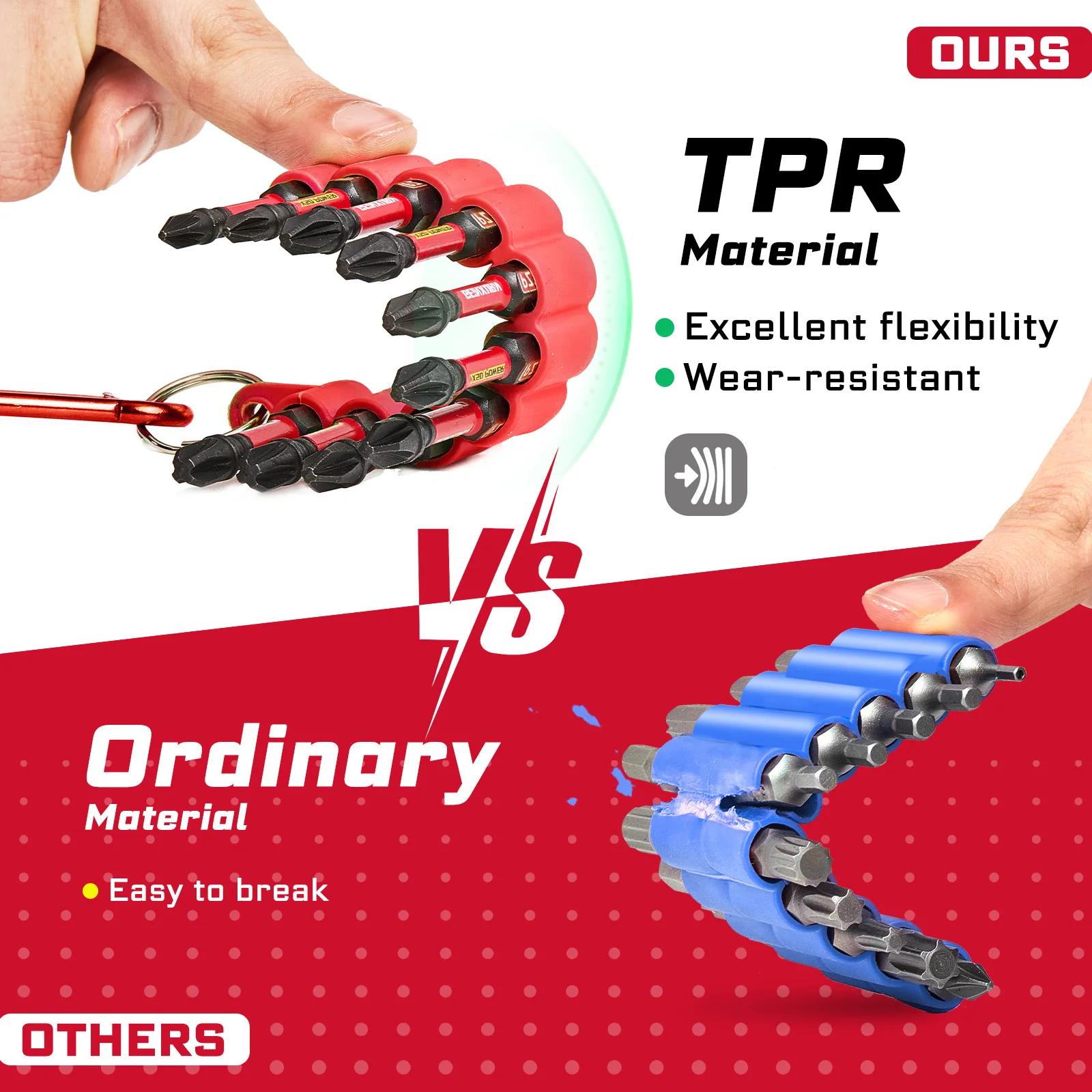 Geinxurn インパクトドライバービットセット、2 インチマルチヘッド磁気 S2 スチールドライバービット PH/SQ/トルクス/六角/PZ ソフトハンギングストリップ付き