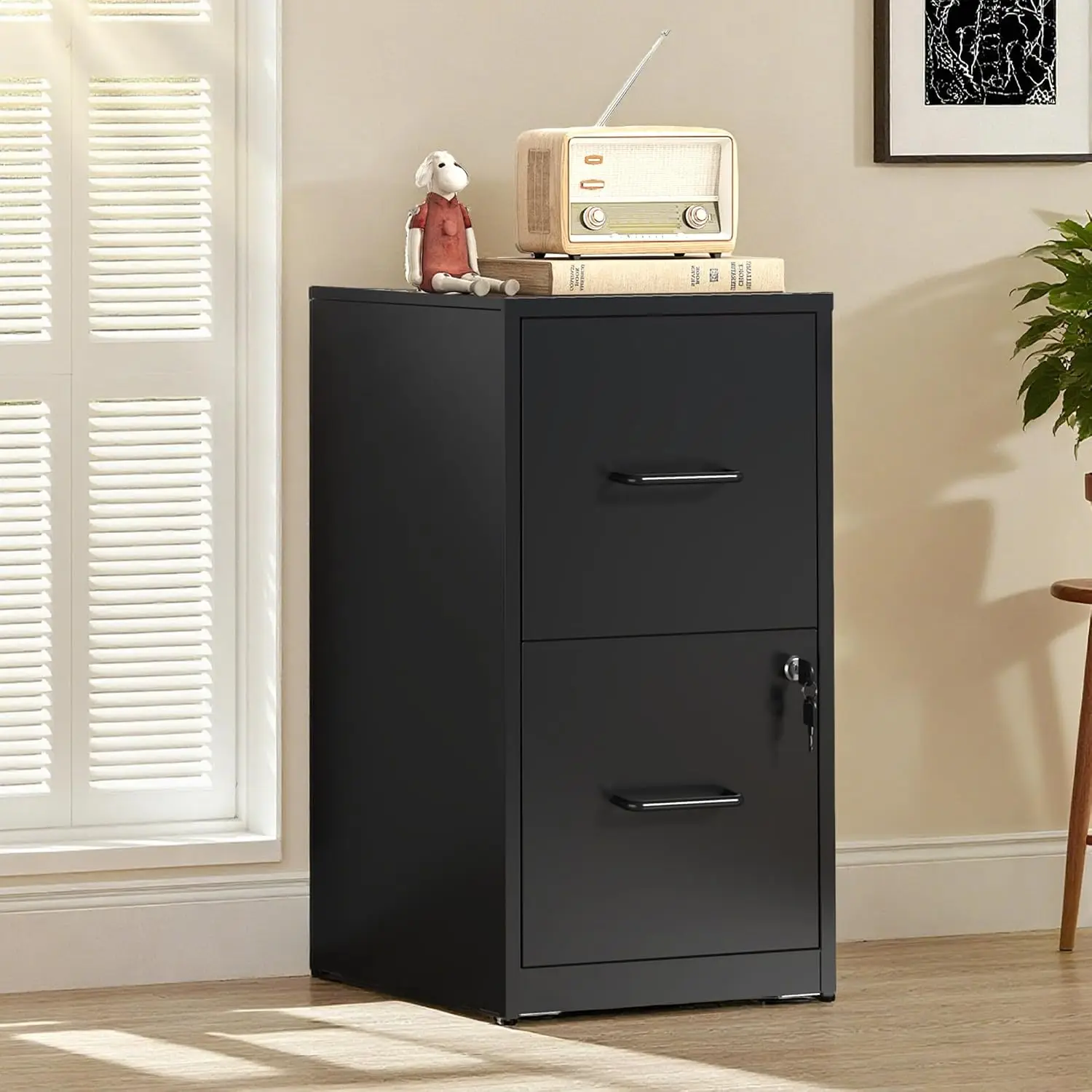 2 Drawer File Cabinet with Lock,Vertical Filing Storage Cabinet