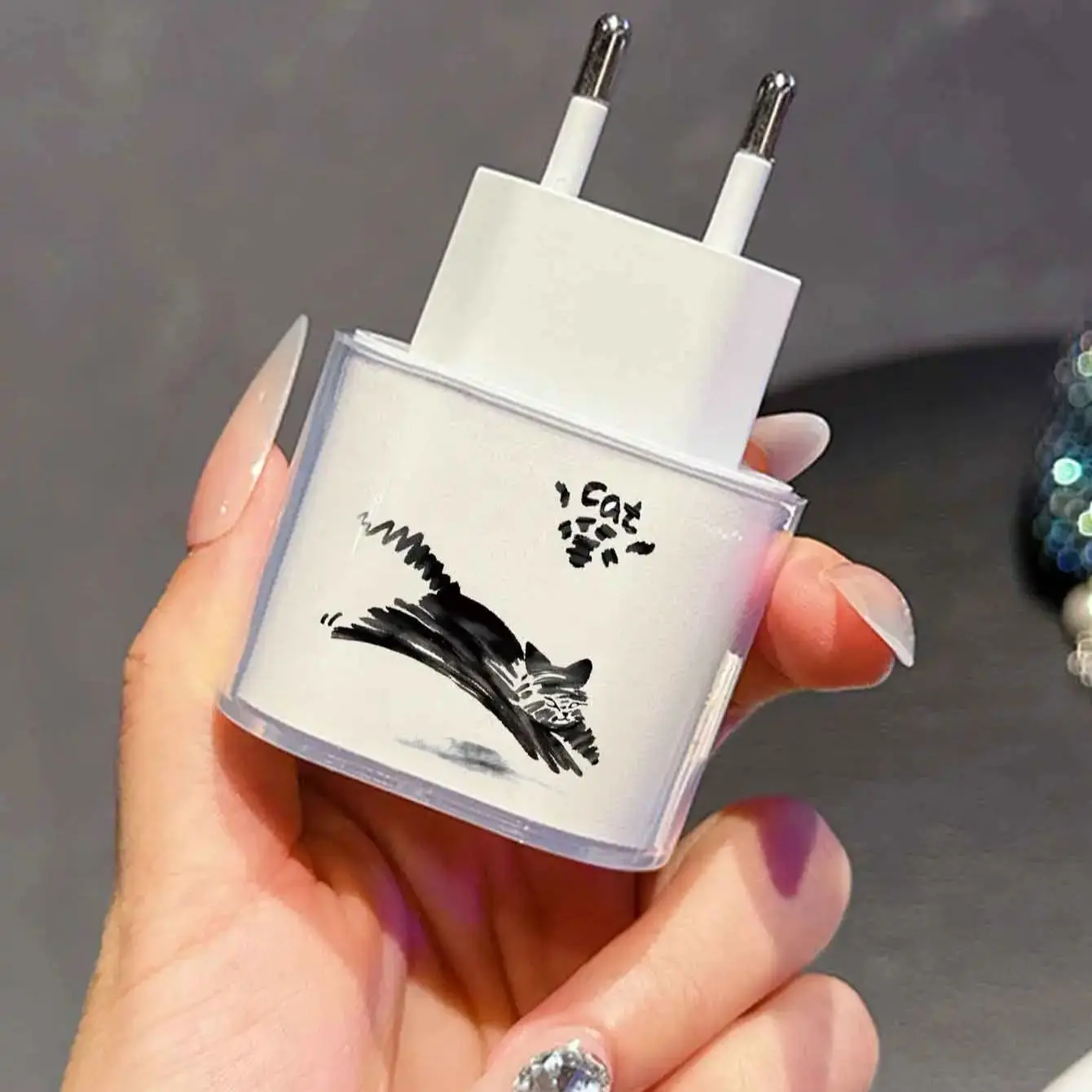 European Specifications, Mobile Phone Charger Shell European Standard Applicable to iPhone Adapter Charging Head Plastic Shell