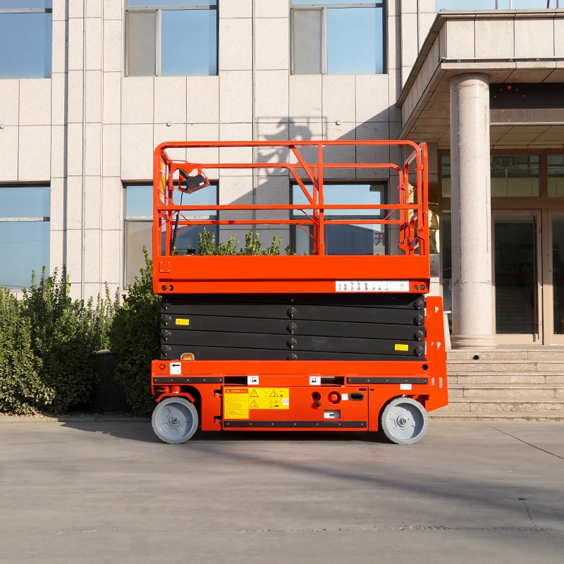 China Wheel Type Working Lift Platform 200kg 230kg 450kg Self-propelled Scissor Crane Platform with 10m 12m 14m Lifting Machine