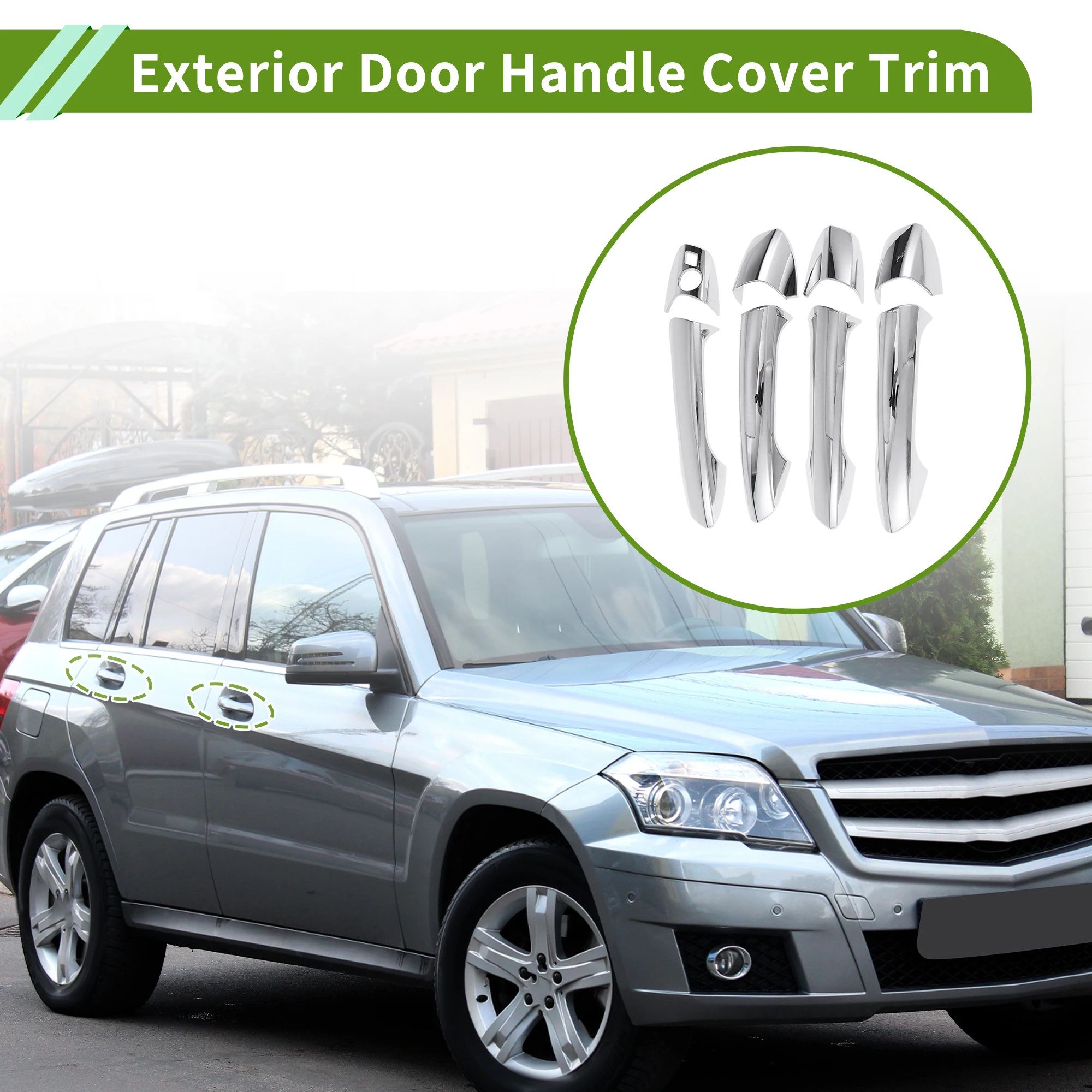 

UXCELL Накладка на внешнюю дверную ручку, передняя левая передняя правая для Mercedes-Benz GLK