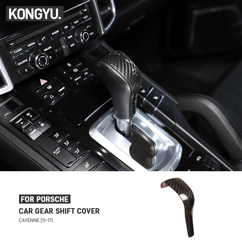 

Настоящее углеродное волокно, автомобильная ручка переключения передач, наклейка, наклейка для Porsche Cayenne 2011-2017, крышка рычага переключения передач, накладка
