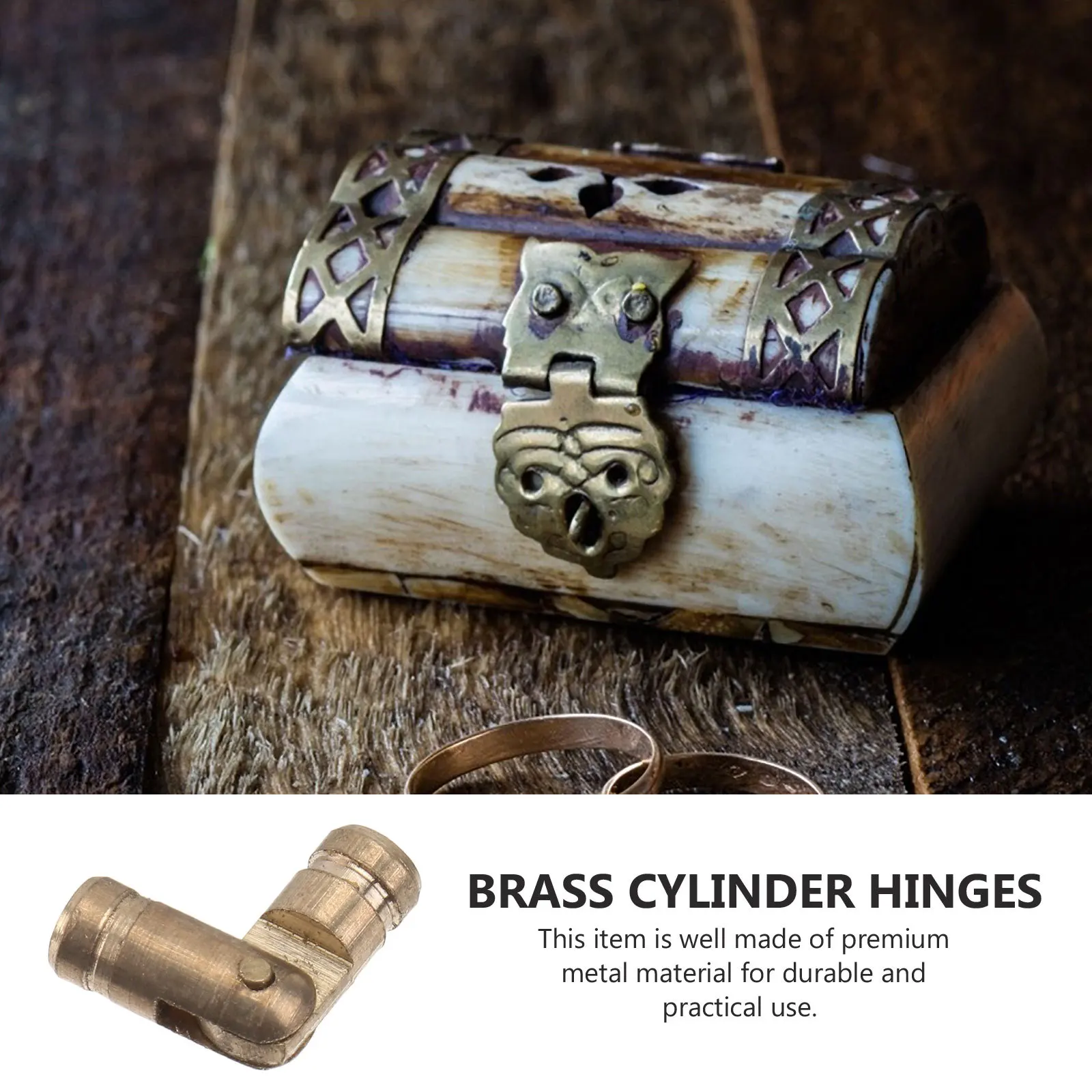 

50Pcs 4x20mm Brass Hinge Cylindrical Spring Easy Installation for Jewelry Box Durable Metal Hinges Hinge Cylindrical Hinges