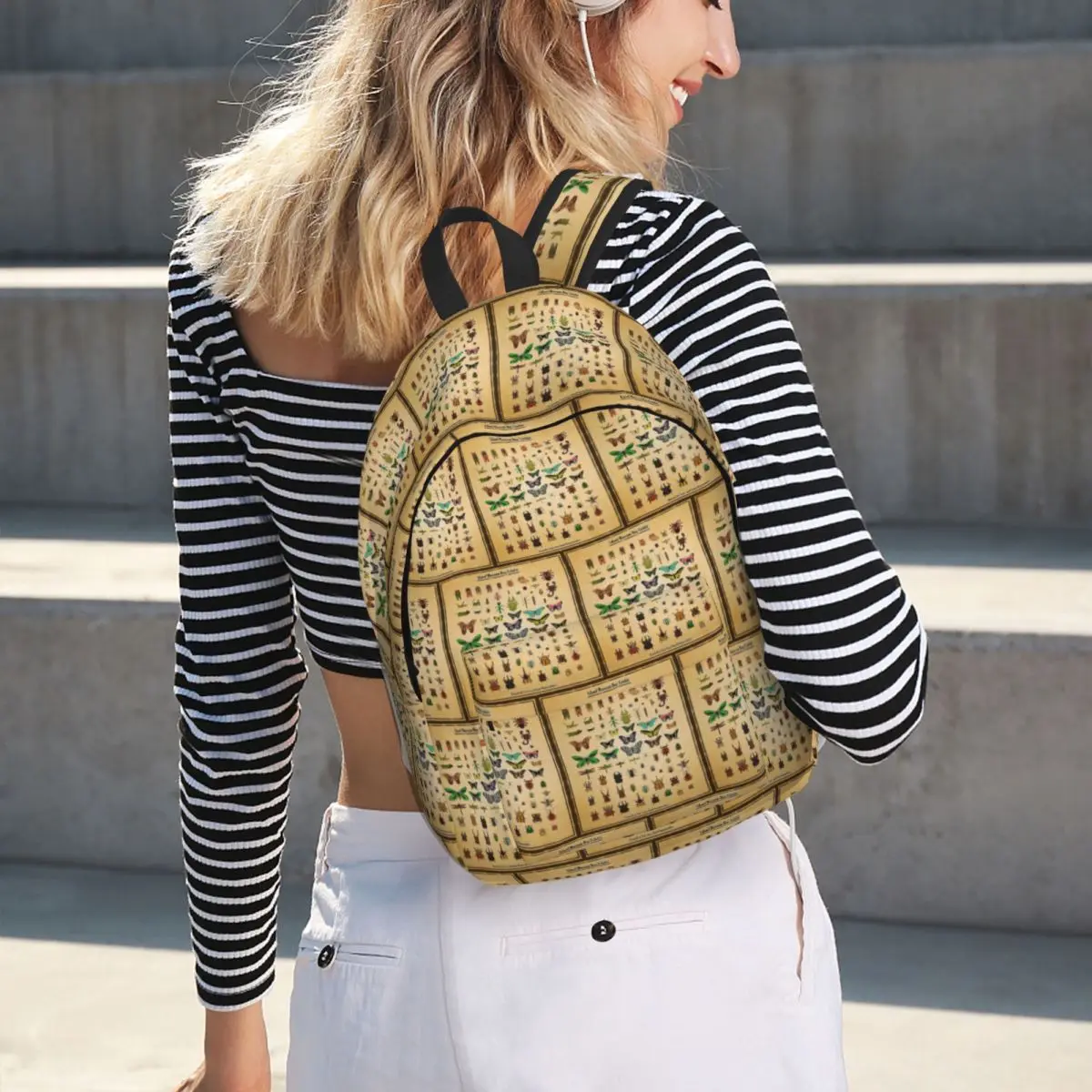 

Island Museum Bug Exhibit Student Backpack School Bag Hiking Travel Daypack for Boys Girls Fashion Bookbag Shoulder Bags