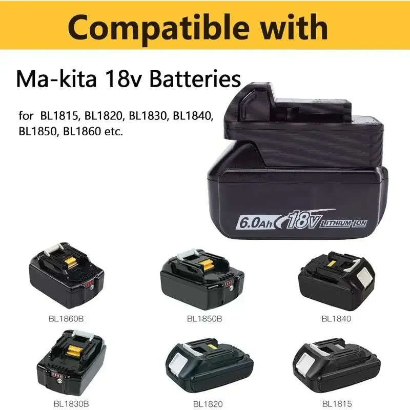 Batteries Converter Adapter For  Makita 18V Lithium Ion  To  DEKO 20V  Cordless Tool (﻿Adaptor Only)