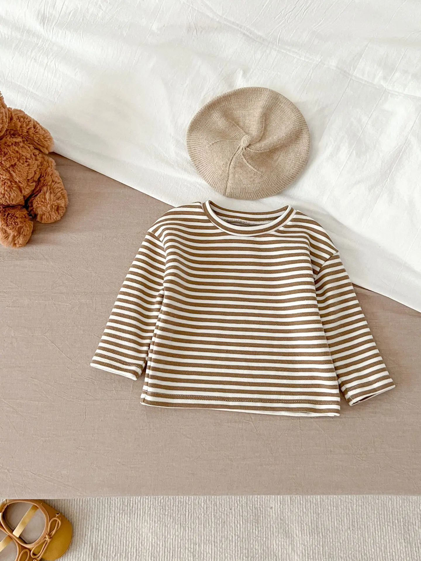 Spring And Autumn Newborn Infant Baby Boys And Girls Stripe Top Shirt Corduroy Sleeveless Rompers Kids  Fashion Baby Clothing