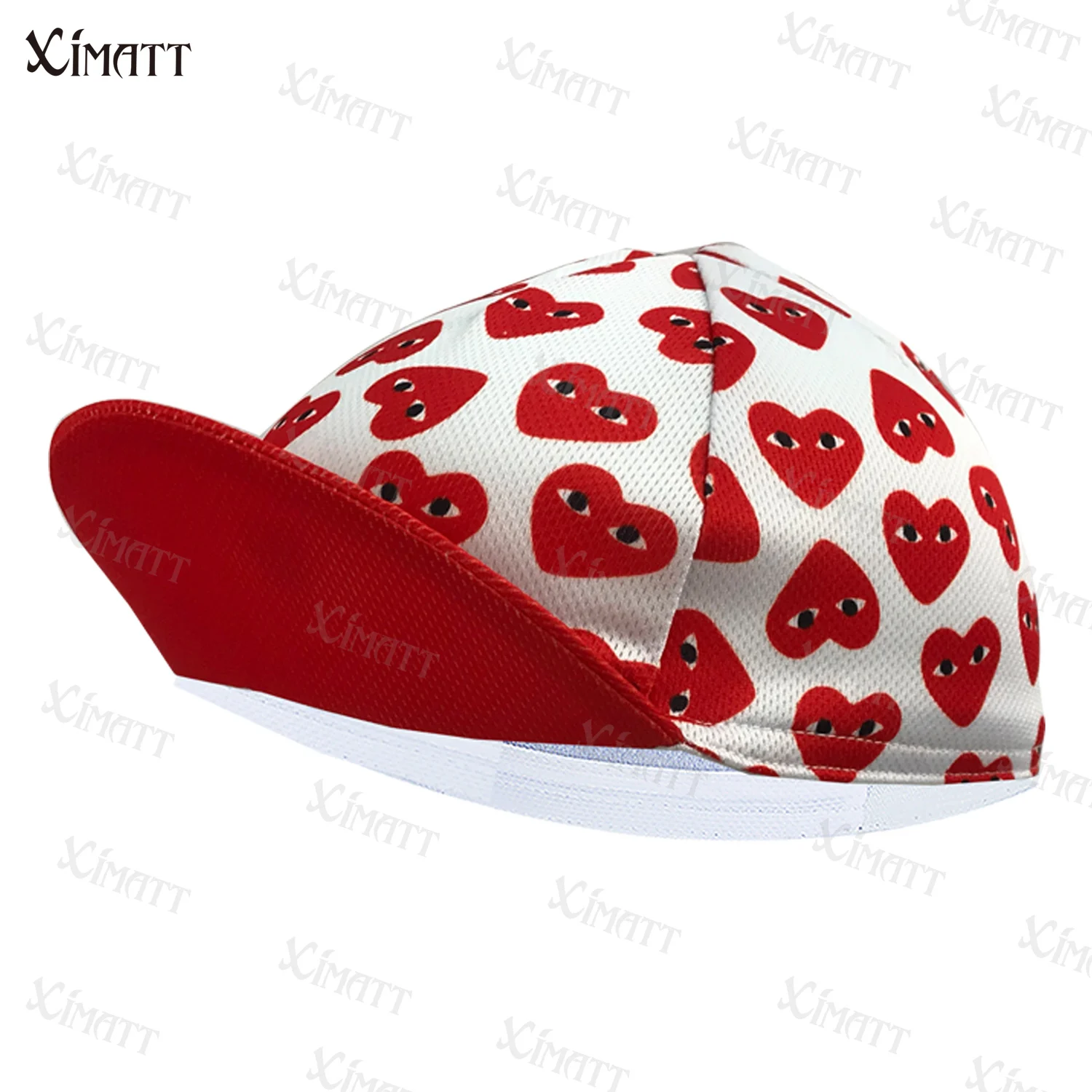 XIMATT Classic Eye Of Love Polyester Cycling Caps Red Quick Drying Sweat Wicking  Road Bike  Sports Balaclava Universal Size