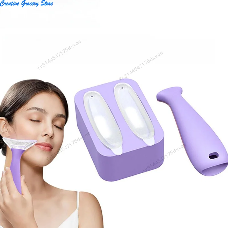 Masseur facial rafraîchissant personnalisable, rouleau de glace en silicone, boules de glace, moule à glaçons pour les yeux, le visage, le corps, outil de soin de la peau