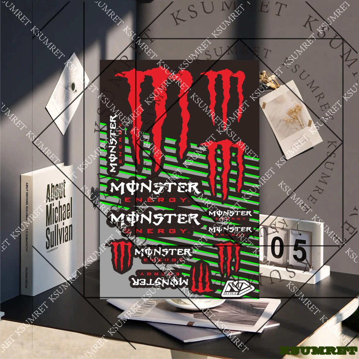 الفينيل ل Monster Energy ملصق دراجة نارية ملصق الشارات خوذة شعار كيت