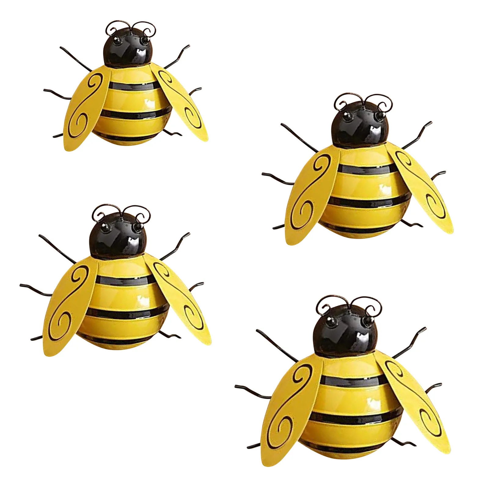 Creative Outdoor Wrought Iron Simulation Bee Ladybug Pendant, Garden Kindergarten Lawn Decoration Ornaments