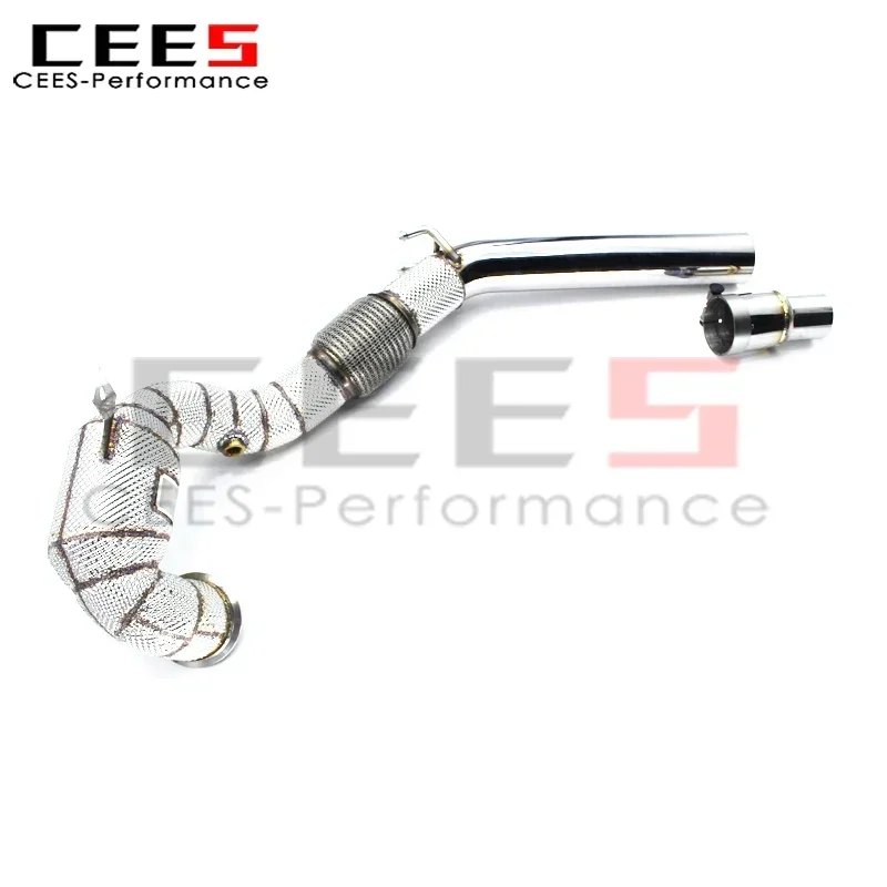 

CEES Exhaust Downpipe for VW Golf MK7/MK7.5 GTI 2.0T 2014-2020 SS304 Stainless Steel Downpipe with Catalyst with Heat Shield