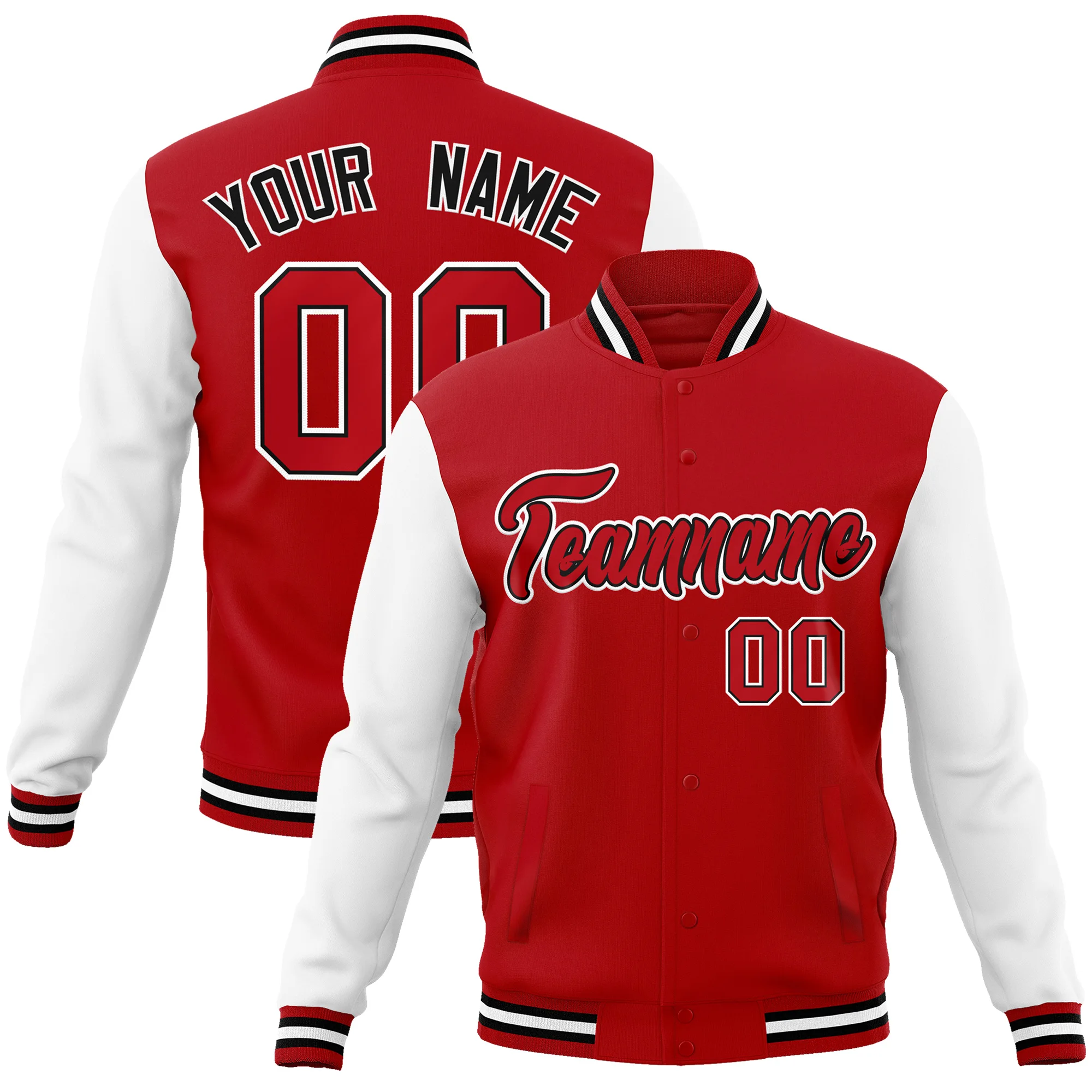 Custom Baseball Jacket Coat Personalized Stitched Team Name Number Cotton Blend Letterman Fashion Varsity Jacket