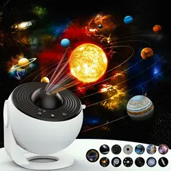 LED Star Projector Night Light 13 in 1 Planetarium Projection Galaxy Starry Sky Projector Lamp USB Rotate Nightlights Kids Gifts