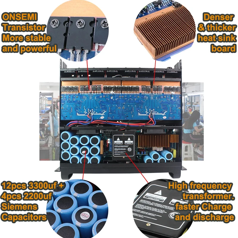 10000Q 1350 واط فئة TD كلاسيكي مكبر للصوت قوي جودة عالية سوبر الصوت المكثفات الكبيرة 4 قناة خط صفيف نظام مكبر للصوت