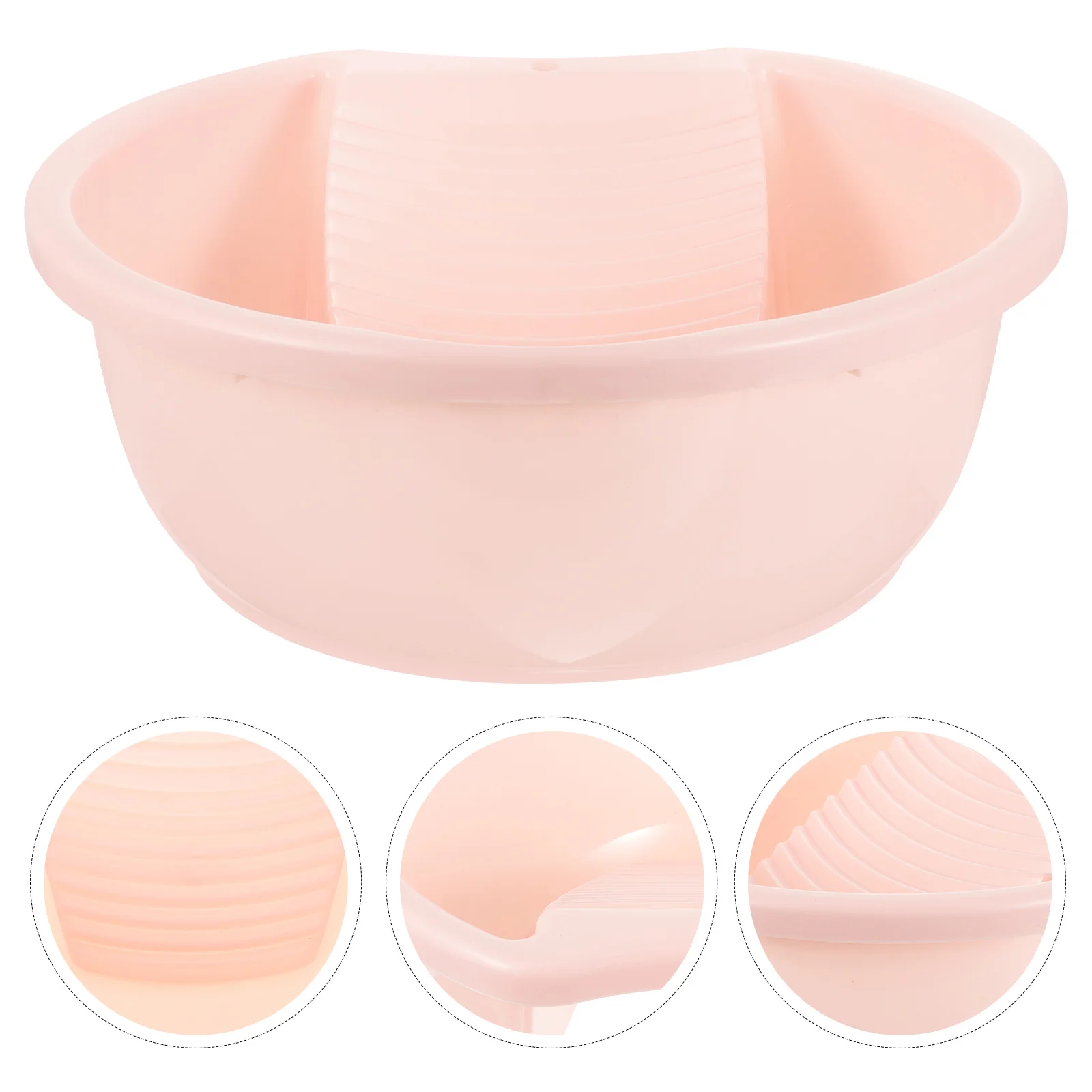 

Compact Household Washboard Basin For Hand Washing Clothes Lightweight Laundry Basin Durable Plastic Bucket Home Dormitory Use