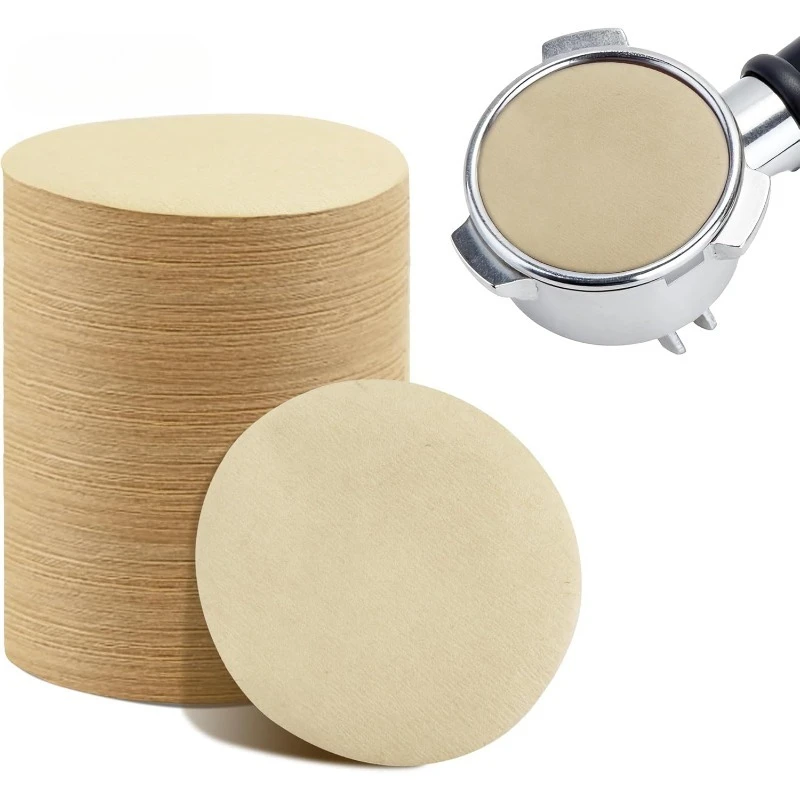 300/500 Pcs Espresso Paper Filters for Espresso Coffee Maker, 51/53/58mm Puck Screen natural Espresso Filter Portafilter Paper