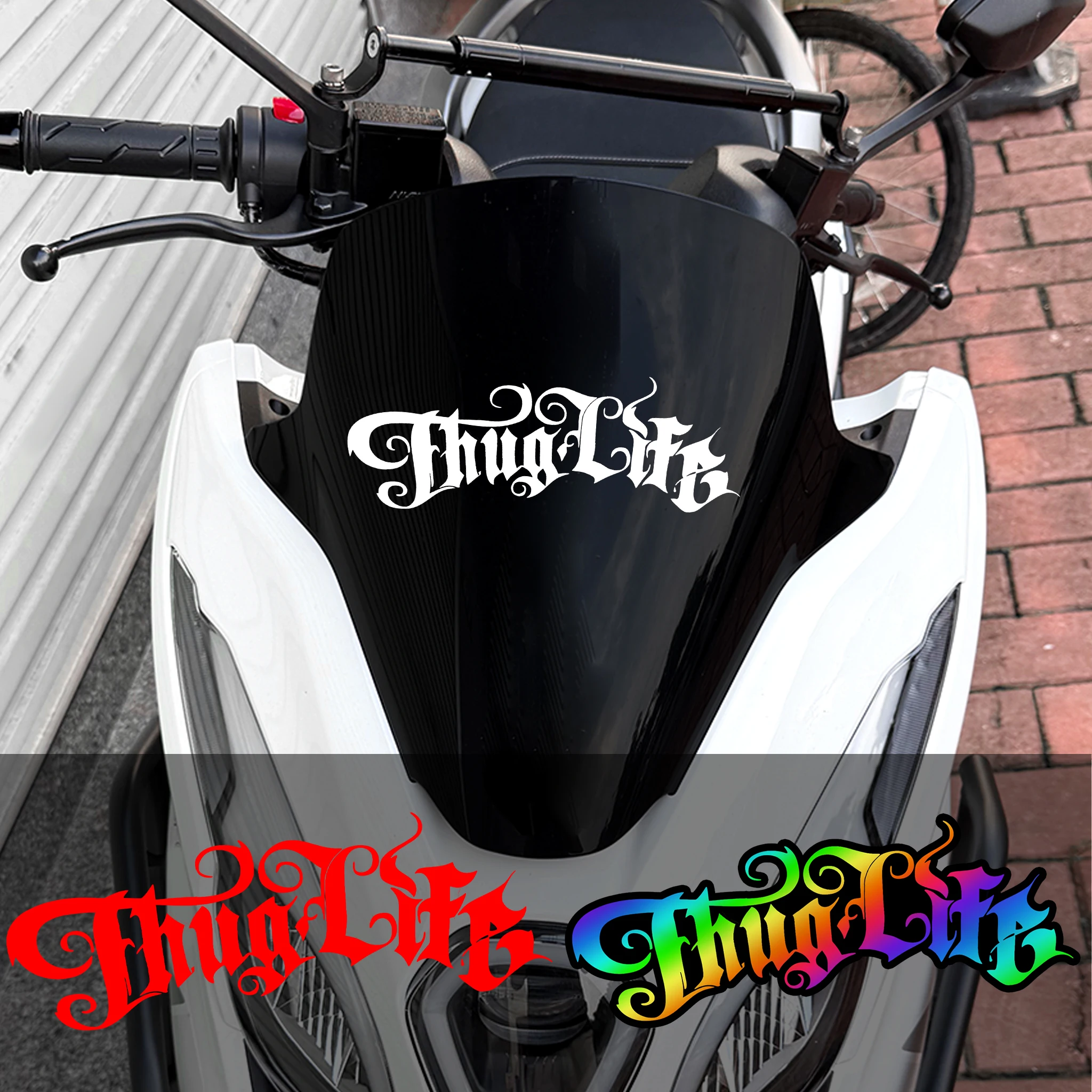 

1 шт., водонепроницаемые наклейки для мотоцикла Thug Live, для мотоцикла, сделай сам, боковой кузов, передний обтекатель, окно автомобиля, багажник, универсальные виниловые наклейки