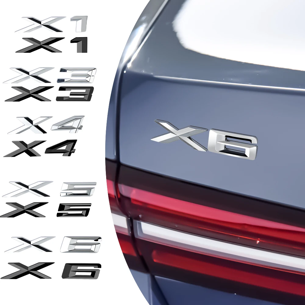 Эмблема ABS X1 X3 X4 X5 X6, стикер для стайлинга автомобиля, аксессуары для внешнего декора для BMW M M1 F07 F10 F34 F32 E52 E53 E60 E90 F20 F10