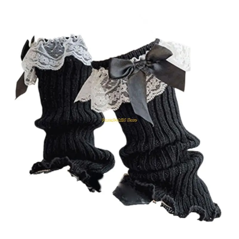 

WXTD Lace Bowknot Leg Cover Leg Warmers Costume Accessories School Girls Stockings