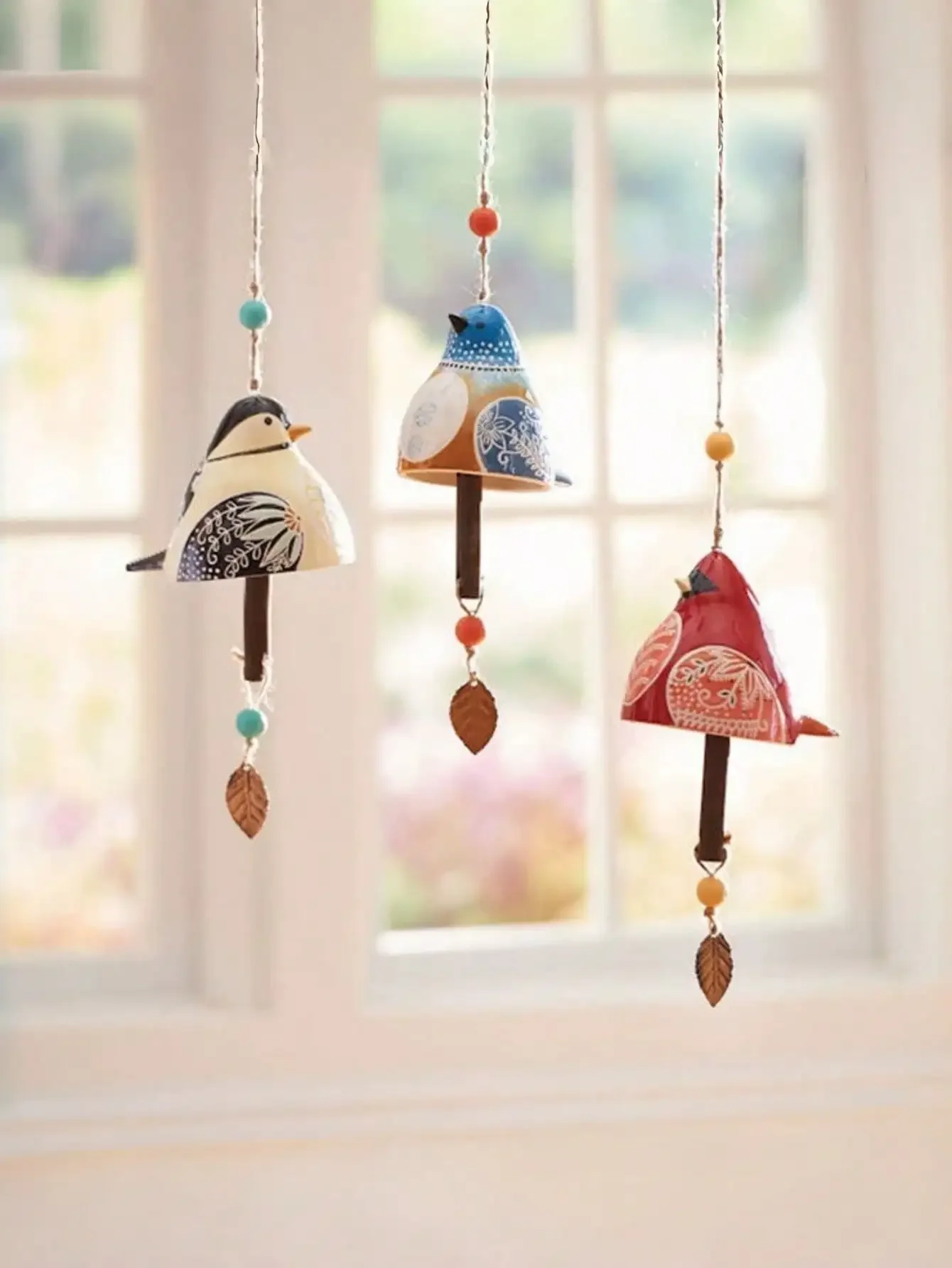 

Handcrafted Ceramic Bird Song Bells - Rustic Hanging Ornaments With Soothing Tones - A Meaningful Messenger Gift For Home & Garden