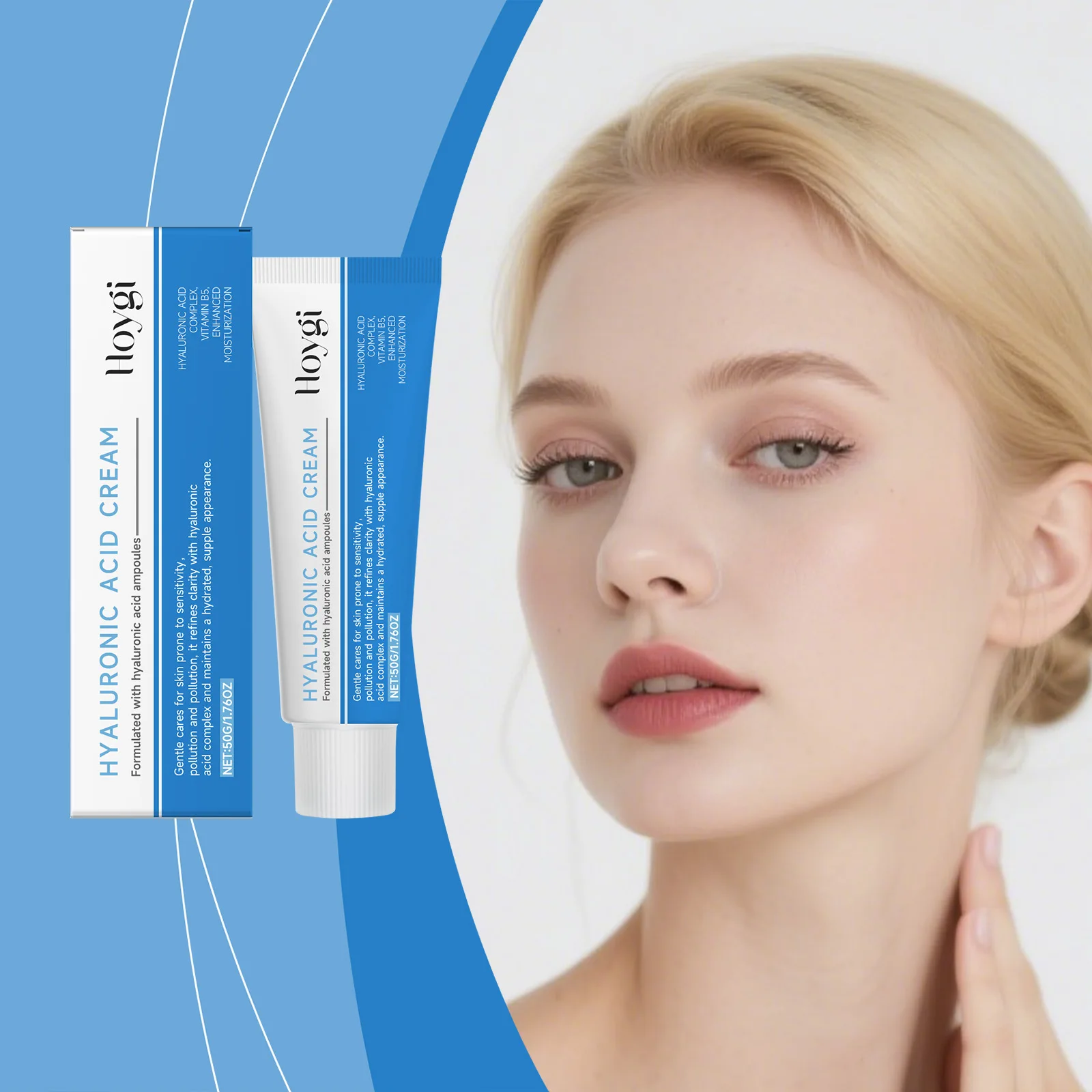 

Hyaluronic Acid Face Cream Long-lasting Moisturizing Soothing Nicotinamide Centella Asiatica Creams Skin Care for Women And Men