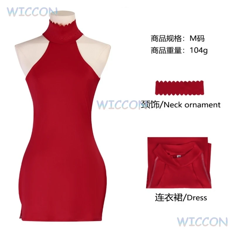 1pc Cosplay Nami Cosplay Red Dress Women Sexy Tight Dress Summer Beach Dress Halloween Party Roleplay