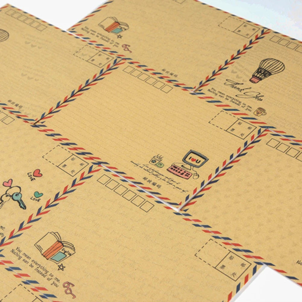 8Pcs Retro Paper Envelope Beautiful Printed Storage Cards Letters Mailing Protection Scrapbooking Supplies Retro Envelope
