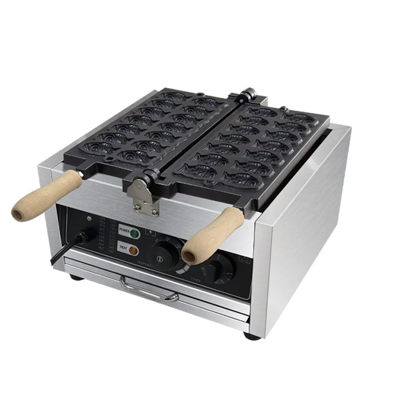 220V/110V Sea Bream Cooking Machine Commercial Mini Fish Cake Tool Internet Famous Stall Pancake Machine Bursting Paste Pancake