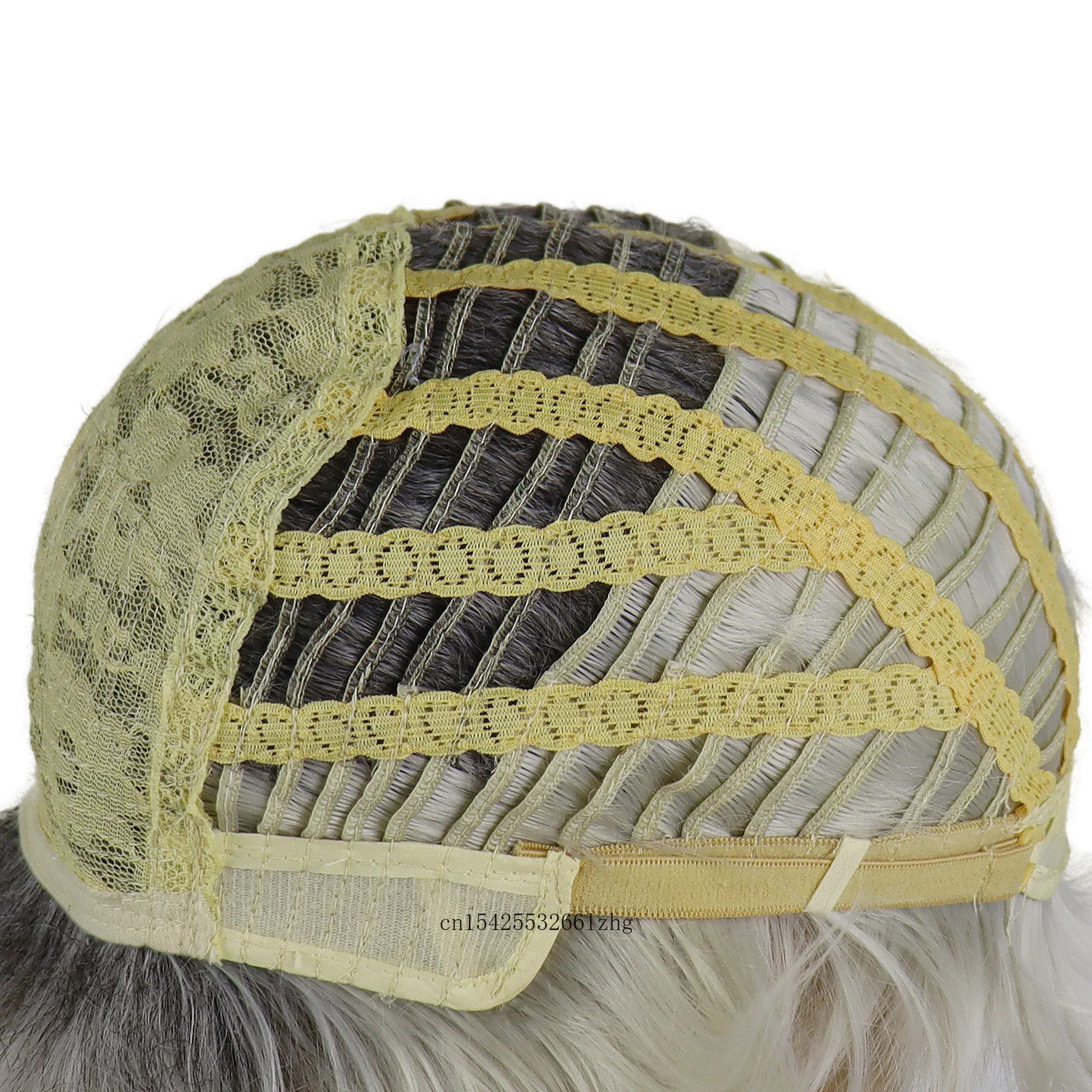 GNIMEGIL الاصطناعية أومبير رمادي الرجال حلاقة قصيرة مستقيم الذكور الباروكات مع الجانب فراق الانفجارات تأثيري السلس الطبيعي مقاومة للحرارة